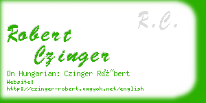 robert czinger business card